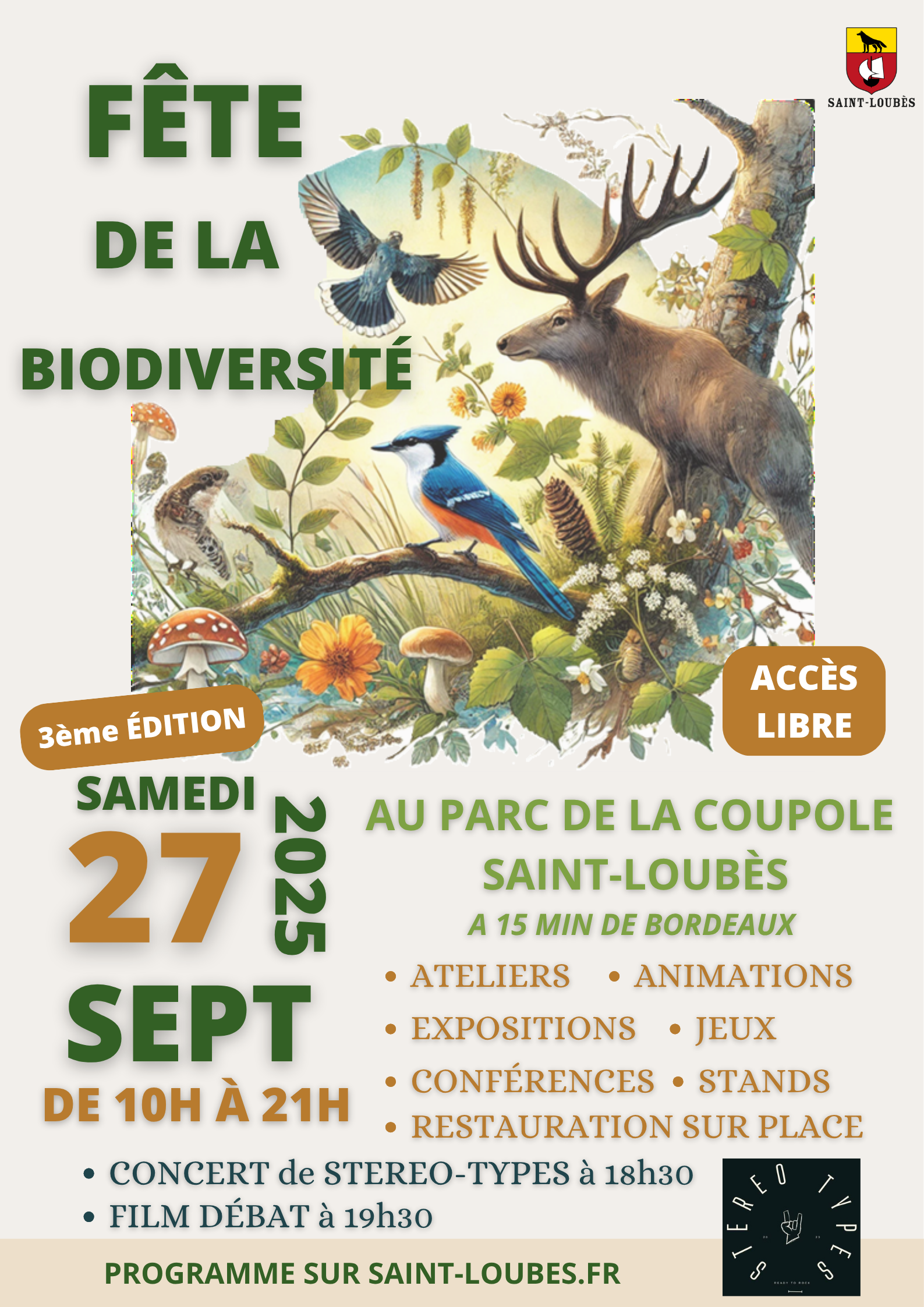Affiche - Fête de la Biodiversité 2025 Saint-Loubès