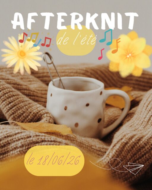 AfterKnit Estival à Darwin, l’été approche, avec la Fête de la musique !
Le soleil s'installe !
Mais ce n'est pas parce que la chaleur est là, que l'on ne tricote pas !
Au contraire, tops d'été et débardeurs ajourés sont de la partie pour cette saison.
Pour ce faire, je vous donne rendez-vous pour un AfterKnit au Magasin Général, au cœur de Darwin sur la Rive Droite de Bordeaux, le jeudi 18 Juin 2026 de 17h à 19h
✨ Au programme :
- ☕ Un moment chaleureux pour découvrir les laines naturelles de Gironde et tricoter en toute convivialité.
- Echange de patrons ou de pelotes
Quel est votre tricot estival préféré : laine fine en coton, lin ou laine ? Vos points ajourés et motifs dentelles préférés ?
- Échanges d’astuces et d’inspirations autour de vos projets : tricot, crochet, broderie, filage… tout est bienvenu.
- Blind test ou autre activité du jour proposé sur place par Darwin
Une belle occasion de tisser des liens autant que des mailles, avec une communauté créative et bienveillante.
On a hâte de vous retrouver pour ce moment cocooning et le plaisir de créer avec les mains ❤️
Lien en Bio pour la réservation.
#lainedebordeaux #tricotaddict #crochetofinstagram #filage #handspinning #lainelocale